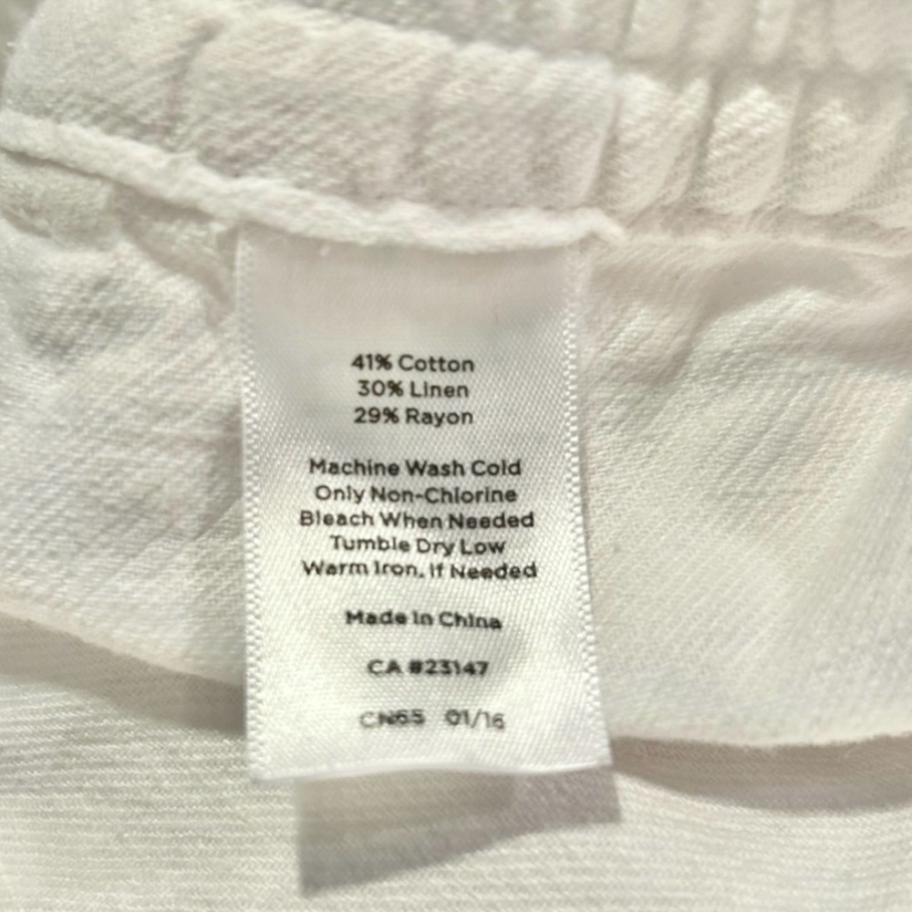 Talbots Easy Drawstring Shorts Size 16w White Lin… - image 5